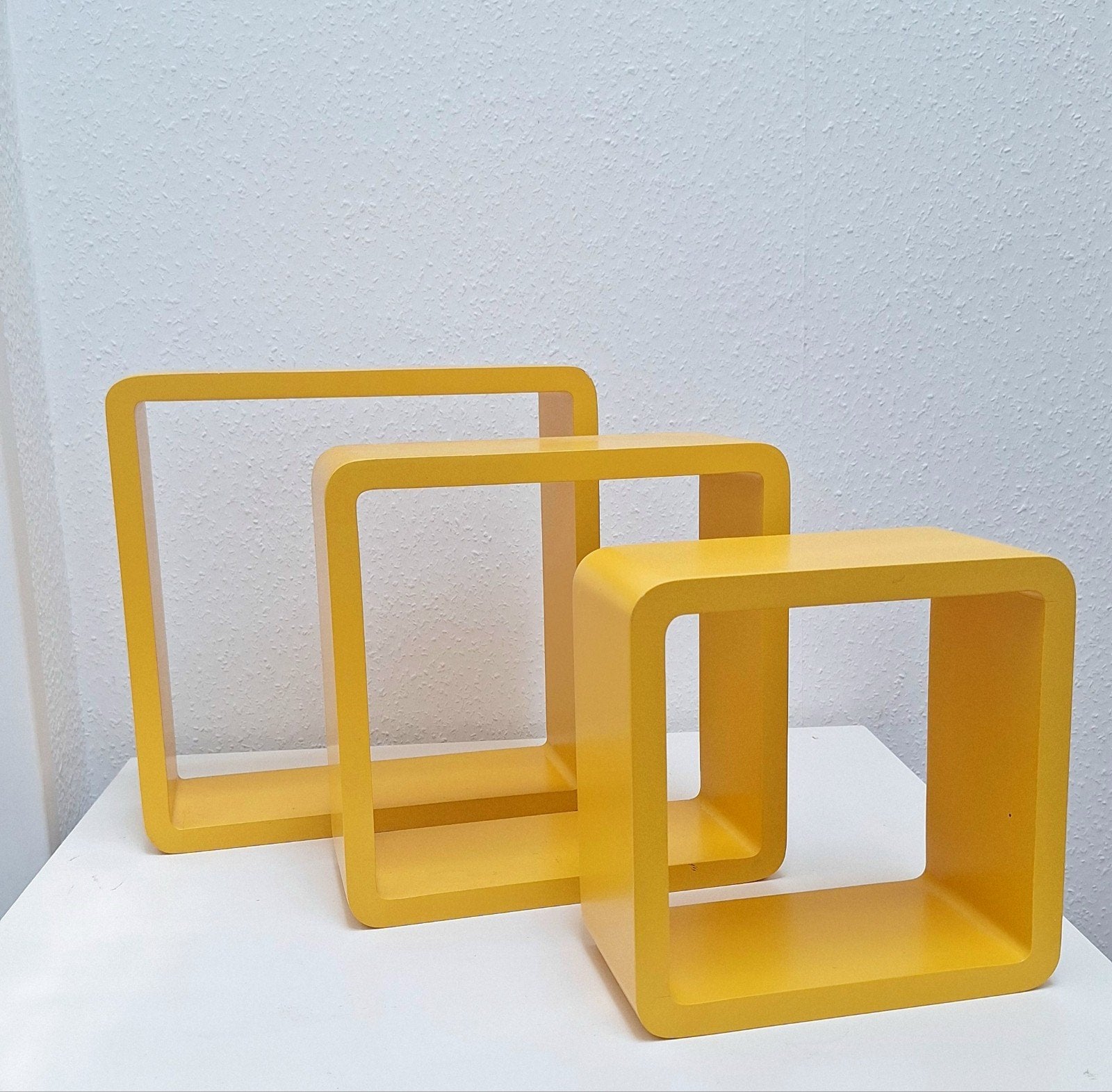 Set retro kubus wandrek, Huis en Inrichting, Woonaccessoires | Wandplanken en Boekenplanken, Ophalen of Verzenden, Gebruikt