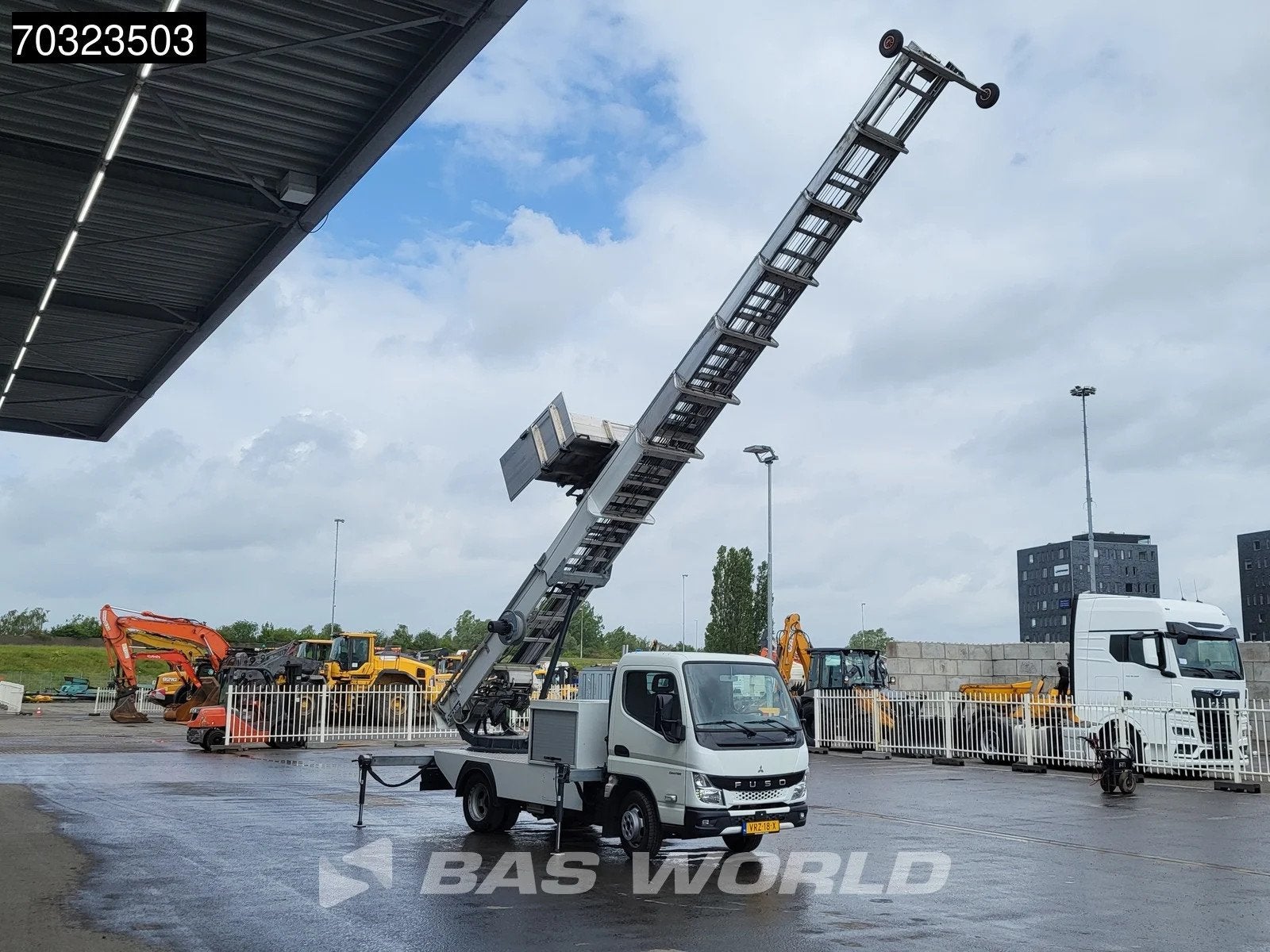 Mitsubishi Fuso Canter 3S13 30m Böcker Verhuislift Airco LE, Airconditioning, Gebruikt, Euro 6, Wit