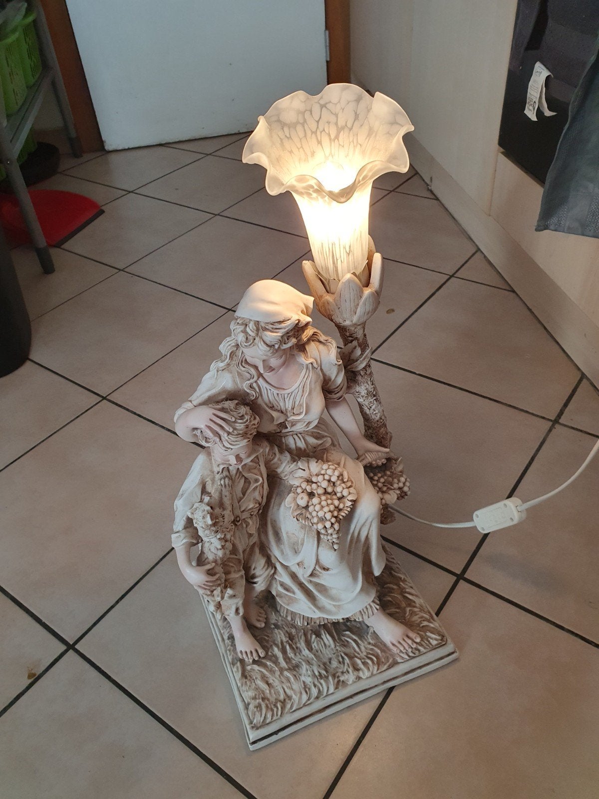 Lampe, Maison & Meubles, 52 cm, Comme neuf, Céramique, Enlèvement