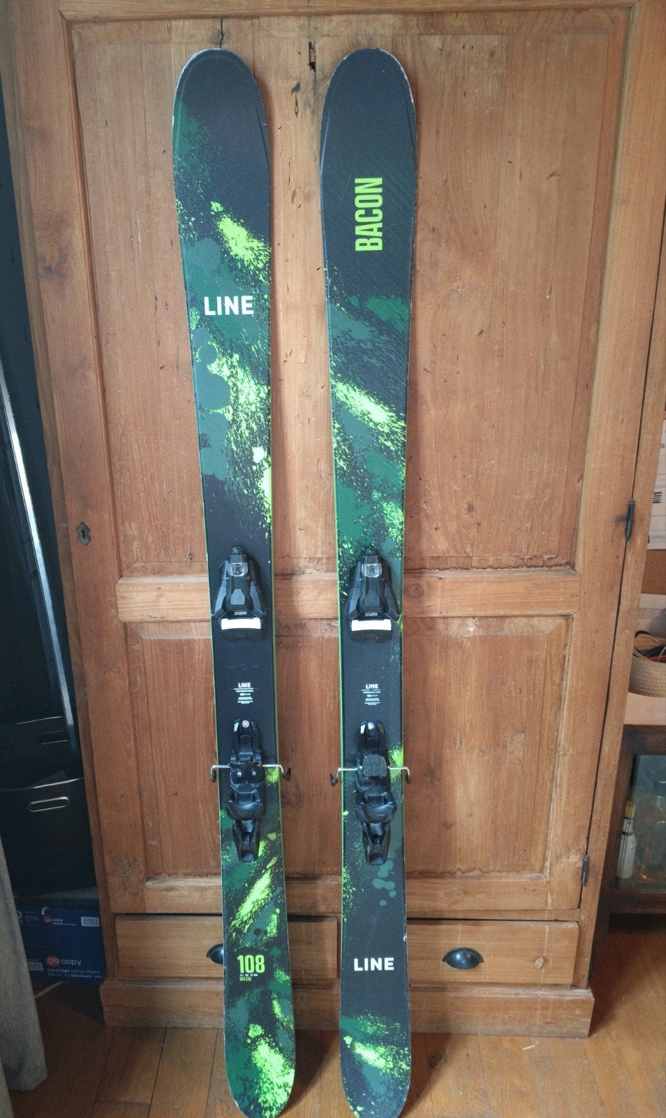 Line bacon 108 al mountain/freeride ski's, Sports & Fitness, Autres marques, Skis, Comme neuf, Enlèvement