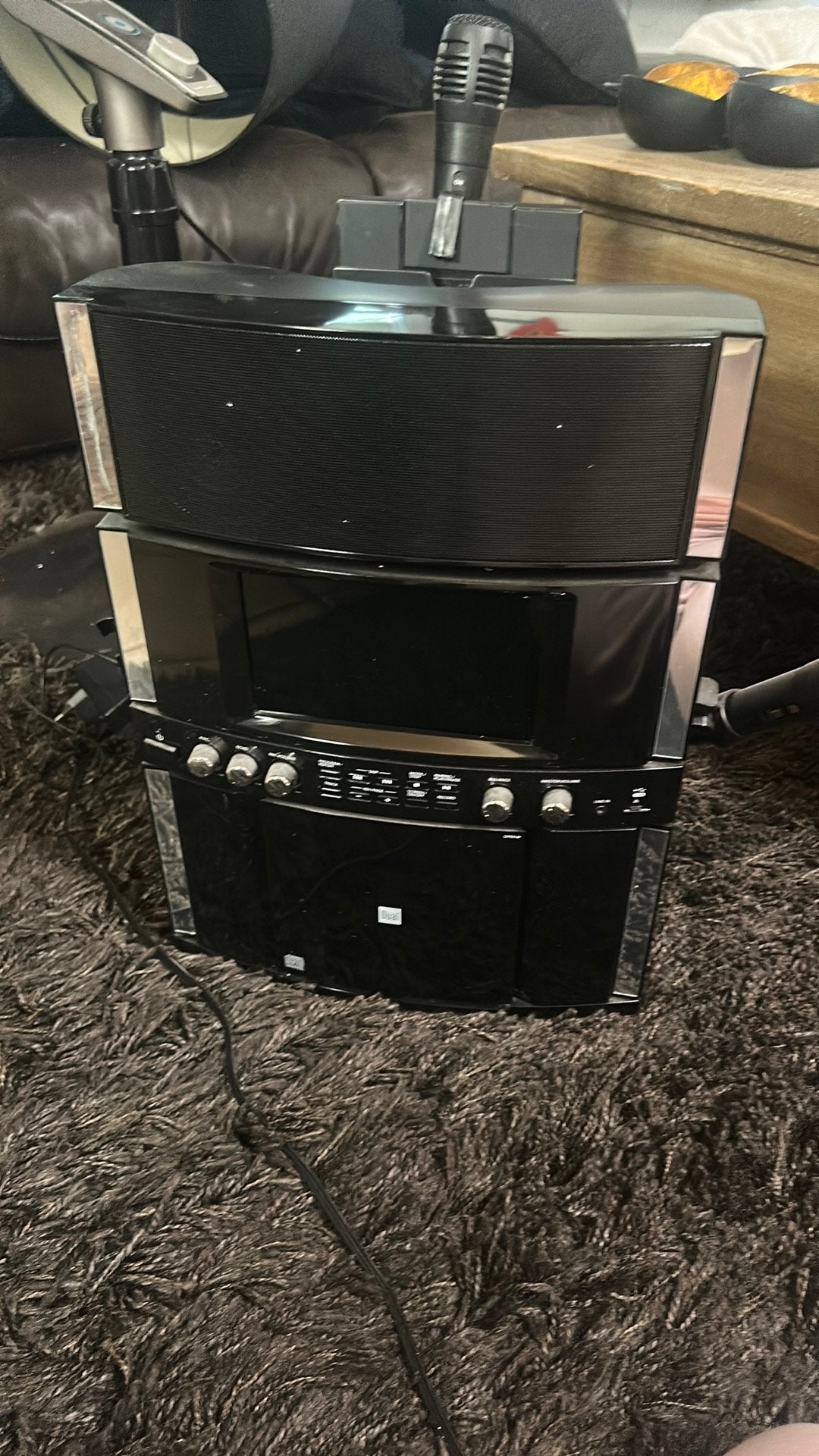 Dual DK 200 stereo karaoke-systeem, TV, Hi-fi & Vidéo, Chaîne Hi-fi, Enlèvement, Utilisé, Autres marques