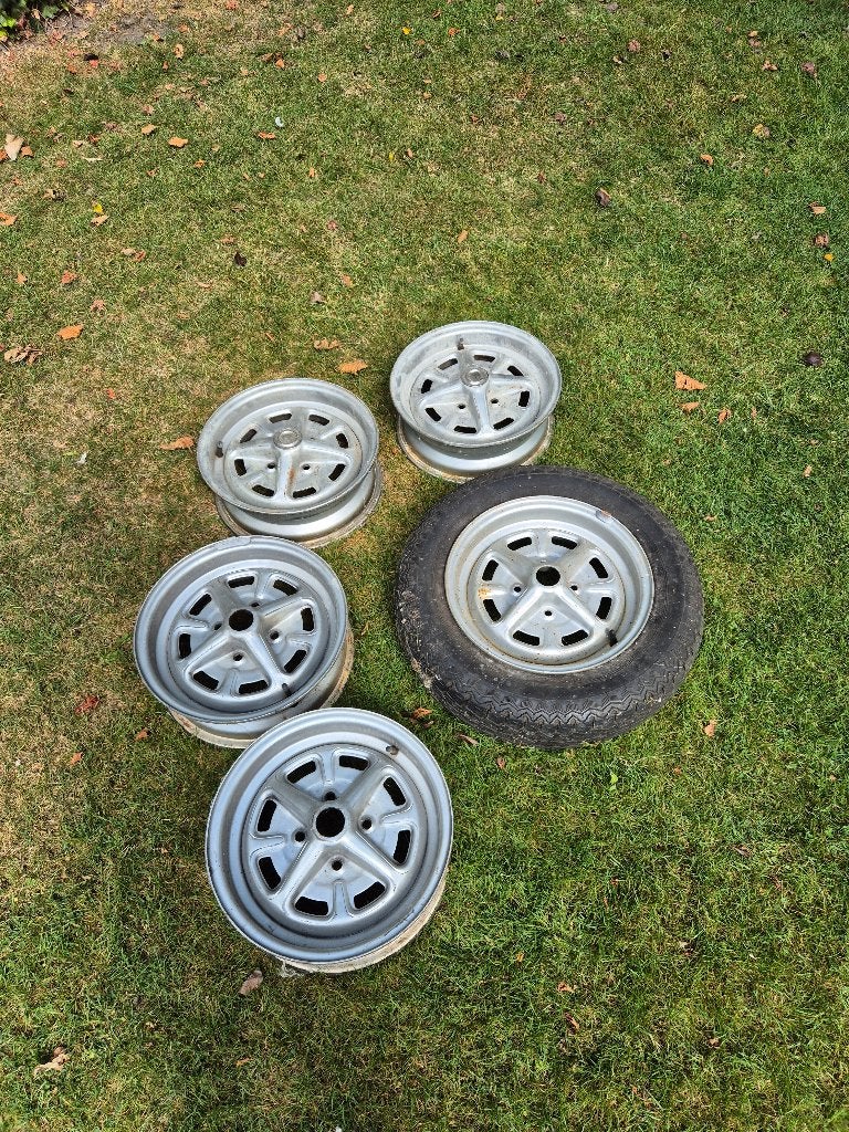 5 velgen voor MG Midget, Ophalen, 13 inch, Velg(en)