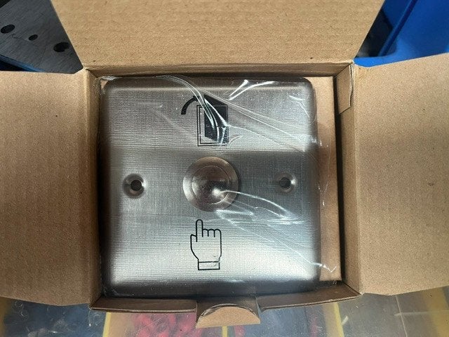 Bouton-poussoir en inox pour le contrôle d'accès, Enlèvement ou Envoi, Neuf