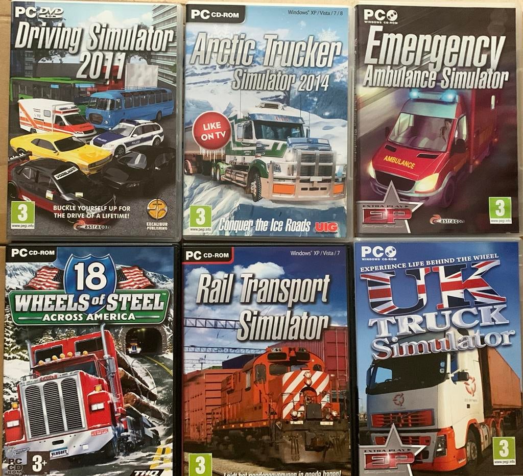 6 games pc cd & dvd Rom, Games en Spelcomputers, Games | Pc, Ophalen, Zo goed als nieuw