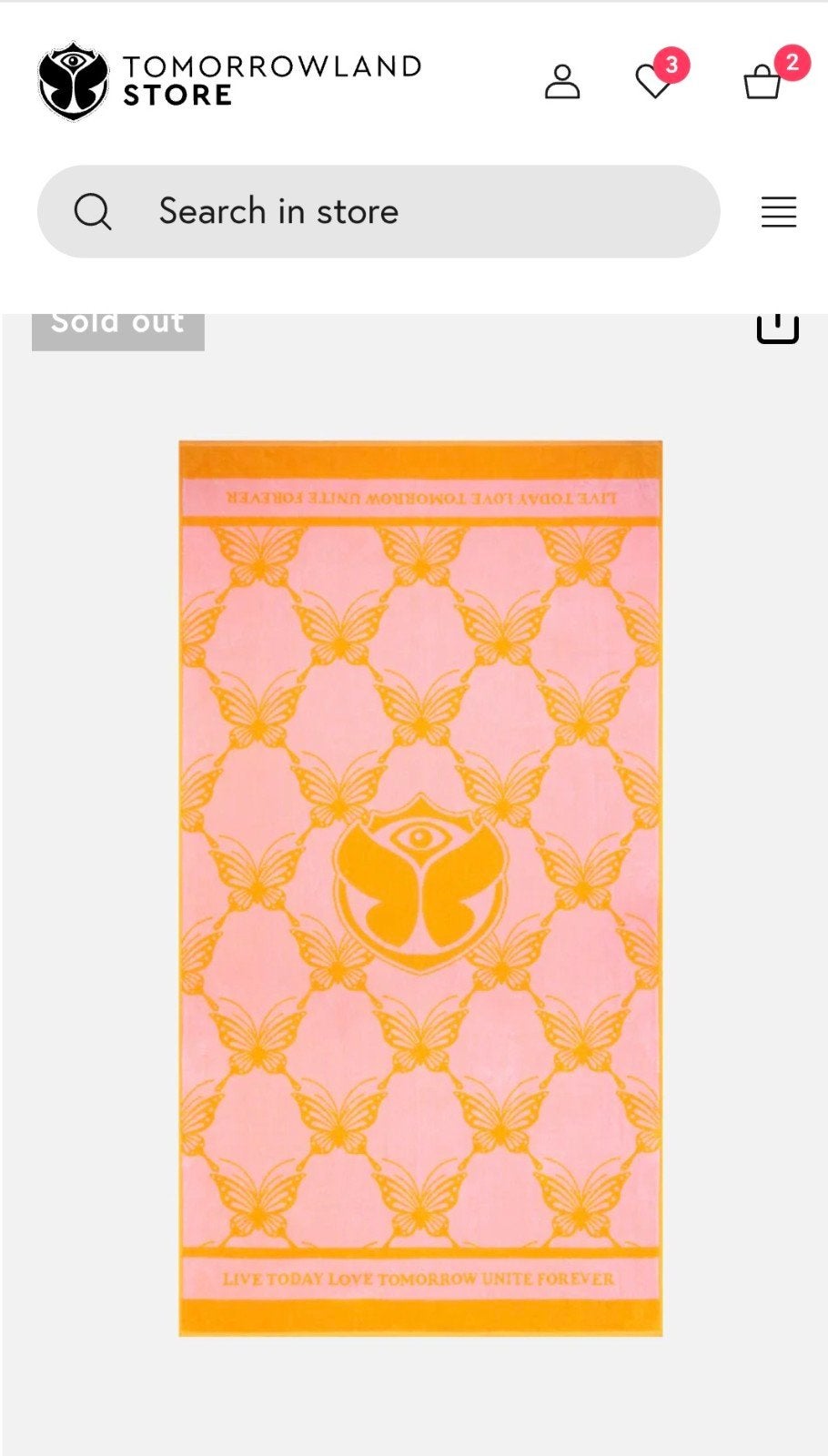 Drap de plage Tomorrowland, Maison & Meubles, Salle de bain | Linge de bain & Accessoires, Enlèvement, Neuf, Rose, Drap de bain