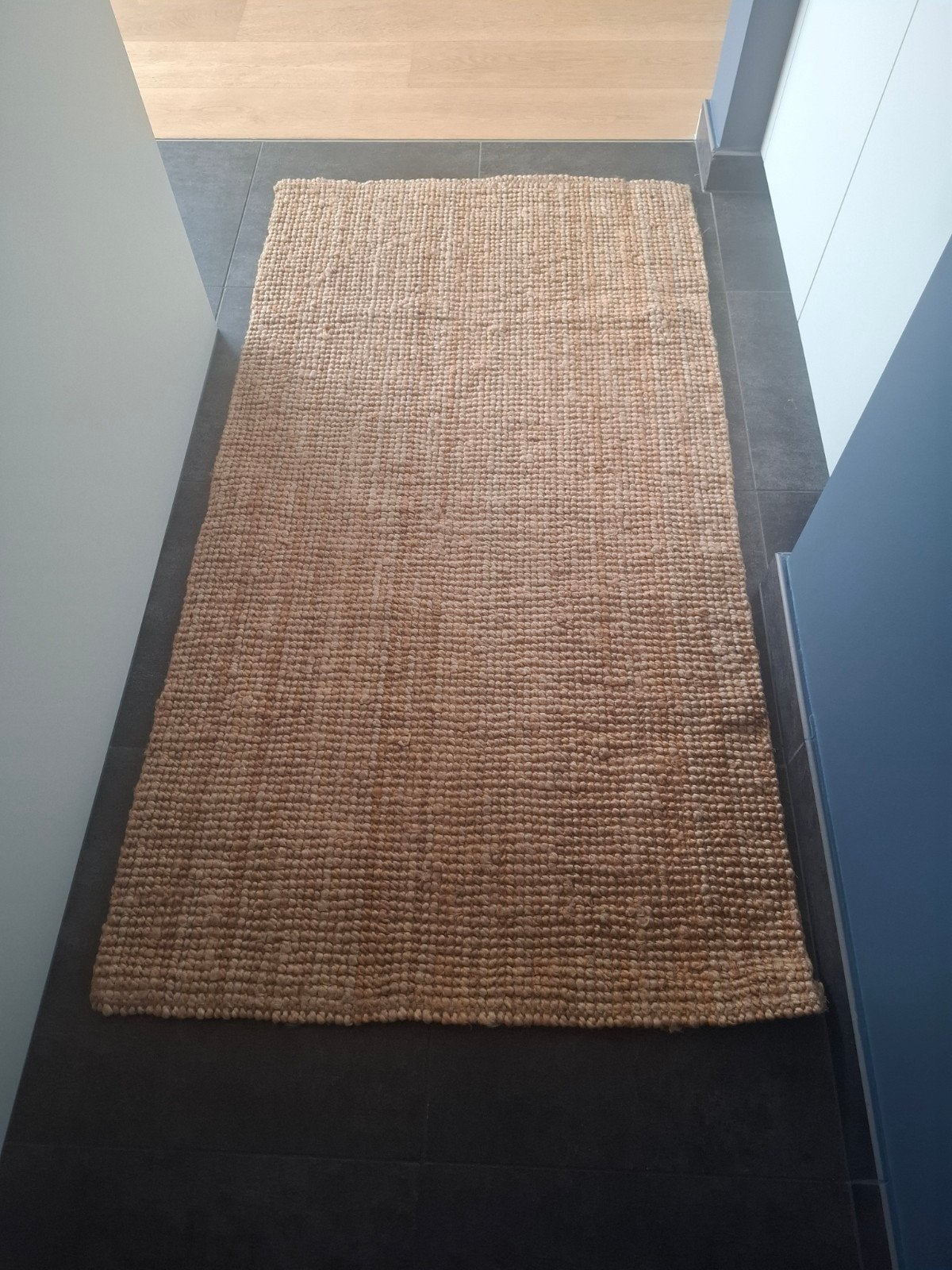 tapis en jute, Maison & Meubles, 150 à 200 cm, Beige, Comme neuf, Enlèvement