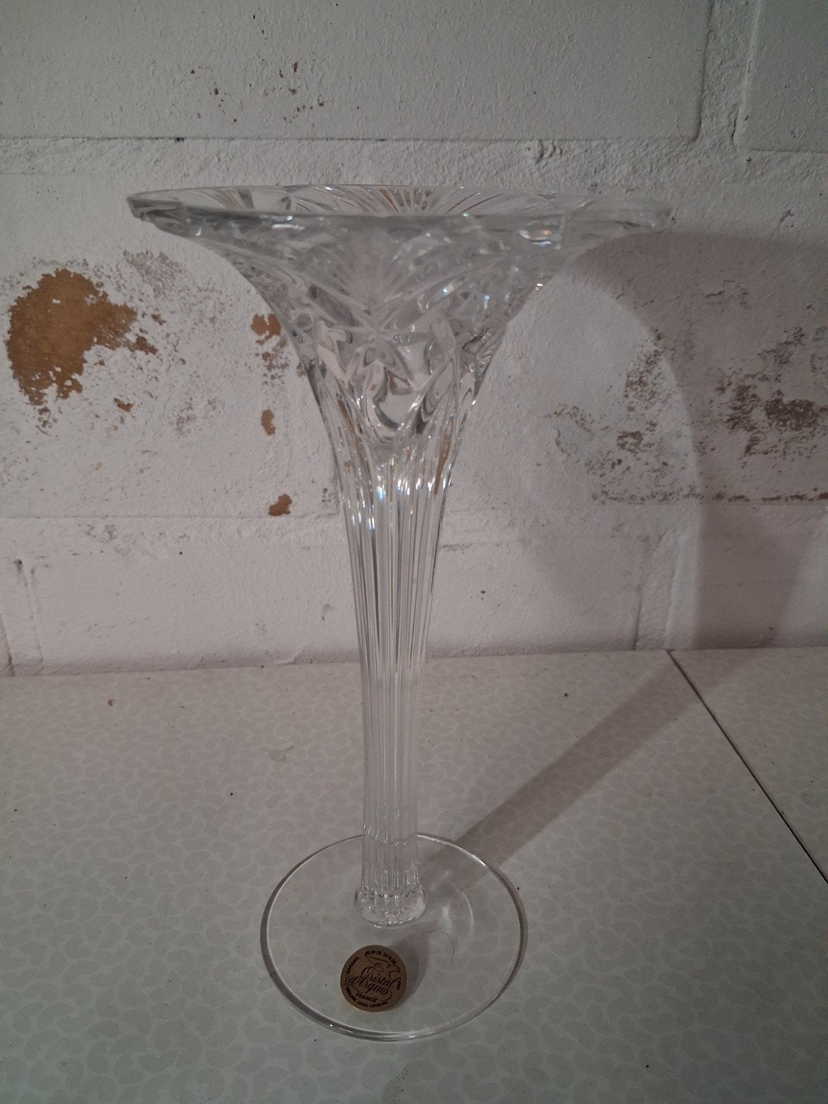 Cristal D'arques kandelaar met bolkaars, Ophalen of Verzenden