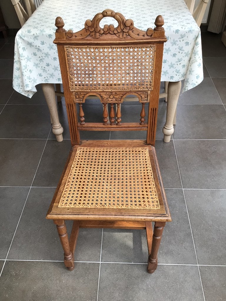 Six chaises avec sièges en osier, Enlèvement