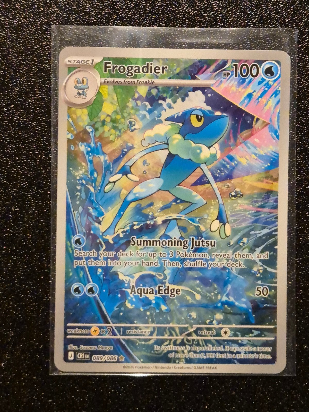 pokémon - Frogadier, Ophalen of Verzenden, Nieuw, Losse kaart, Foil