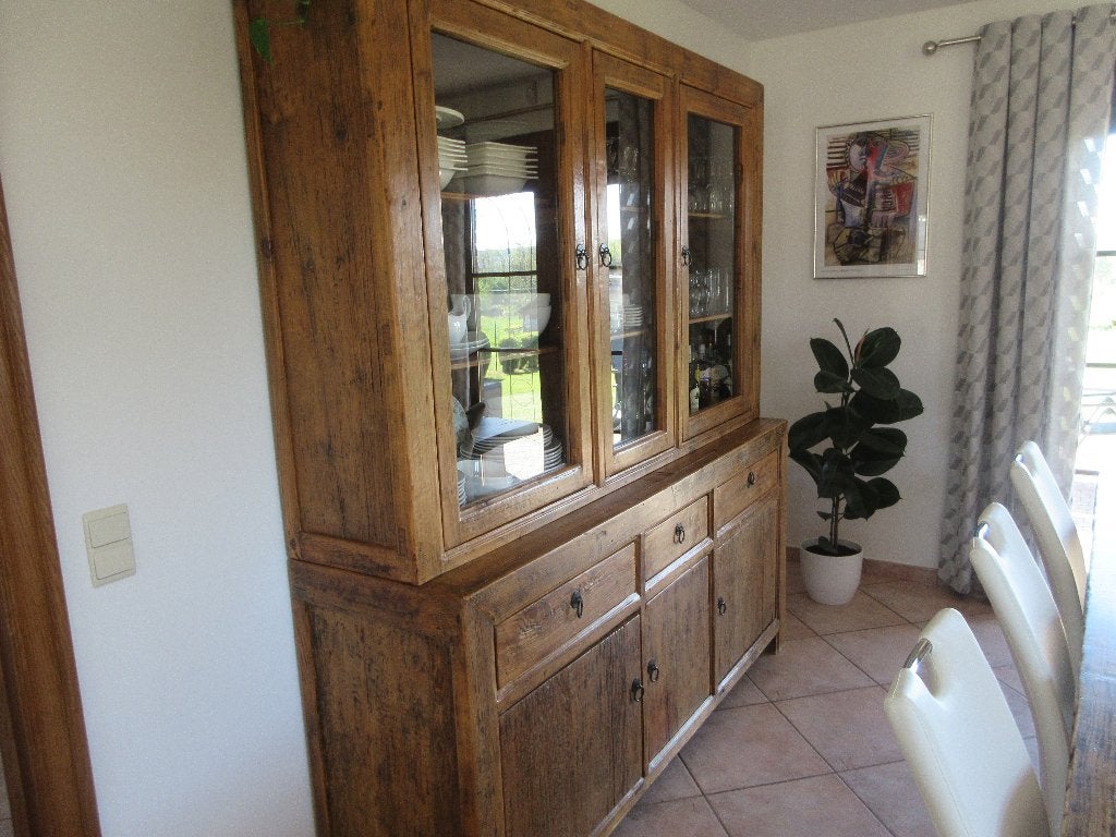 AUTHENTIQUE SALLE A MANGER EN VIEUX PIN MASSIF, Maison & Meubles, Enlèvement, Comme neuf, Antique