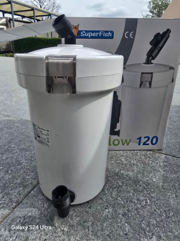 Aquarium Buitenfilter Superfish Ecoflow 120, Dieren en Toebehoren, Ophalen of Verzenden, Zo goed als nieuw, Superfish, Inclusief toebehoren