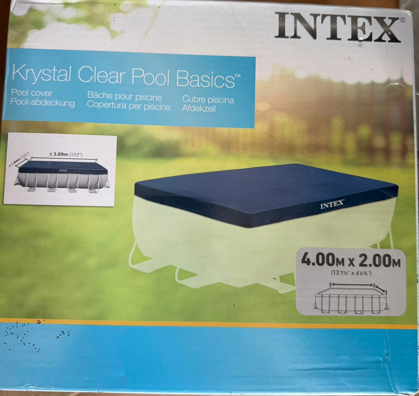 Afdekzeil voor een zwembad 2x4m nieuw in de doos, Jardin & Terrasse, Enlèvement, Neuf, Couverture de piscine