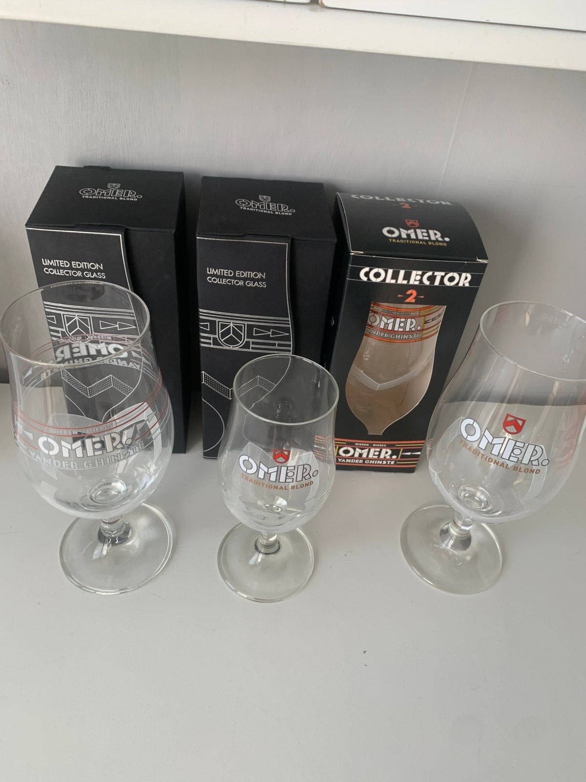 6 OMER-glazen (waarvan één van 25 cl), Verzamelen, Ophalen of Verzenden, Nieuw