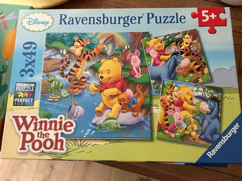 Puzzle 3 en 1 - Winnie l'Ourson, Ophalen, 10 tot 50 stukjes, Gebruikt, 2 tot 4 jaar