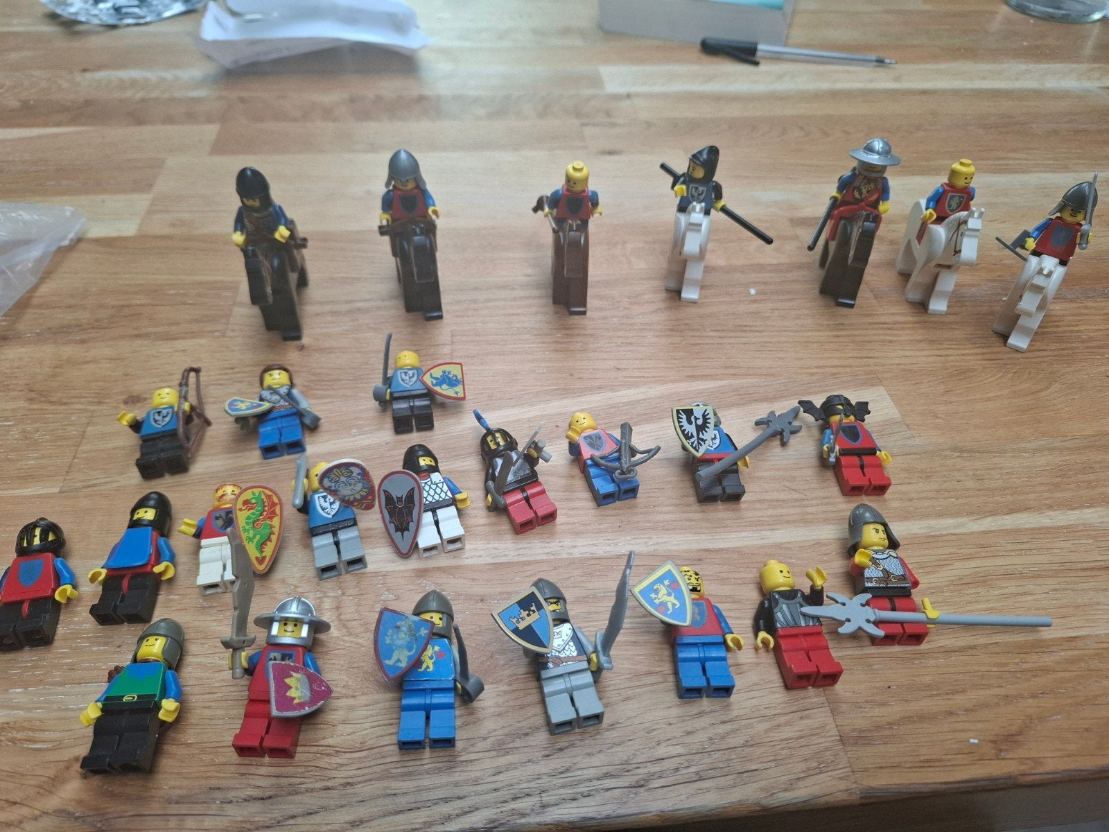 Lot lego ridder minifiguren & paarden, Ophalen, Lego, Minifiguur, Inclusief minifiguren