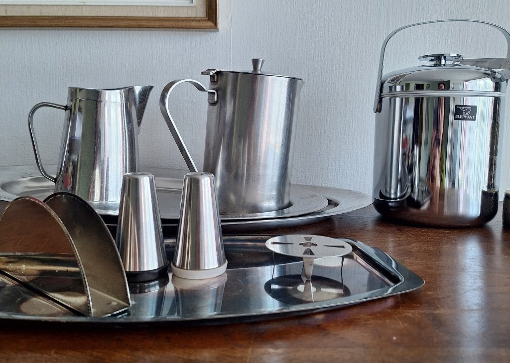 Vintage stainlees steel set in 1 koop/nieuwe &perfecte staat, Ophalen of Verzenden