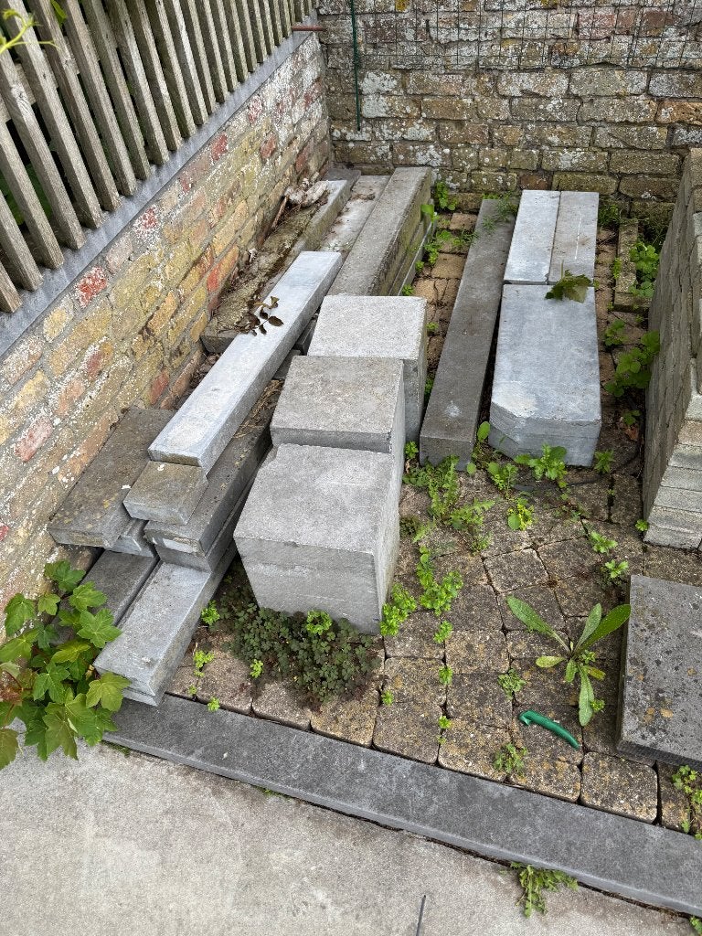 Blauwsteen, Enlèvement, Utilisé, Pierre naturelle, Bloc