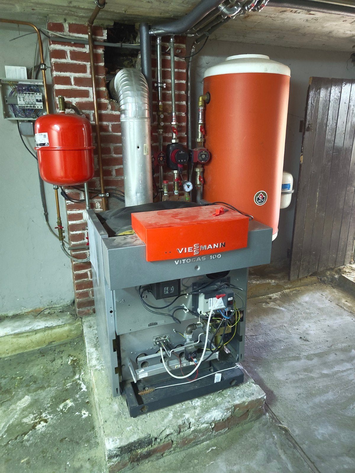 Viessman gasketel met boiler, Ophalen, Gebruikt, Gas, Vrijstaand