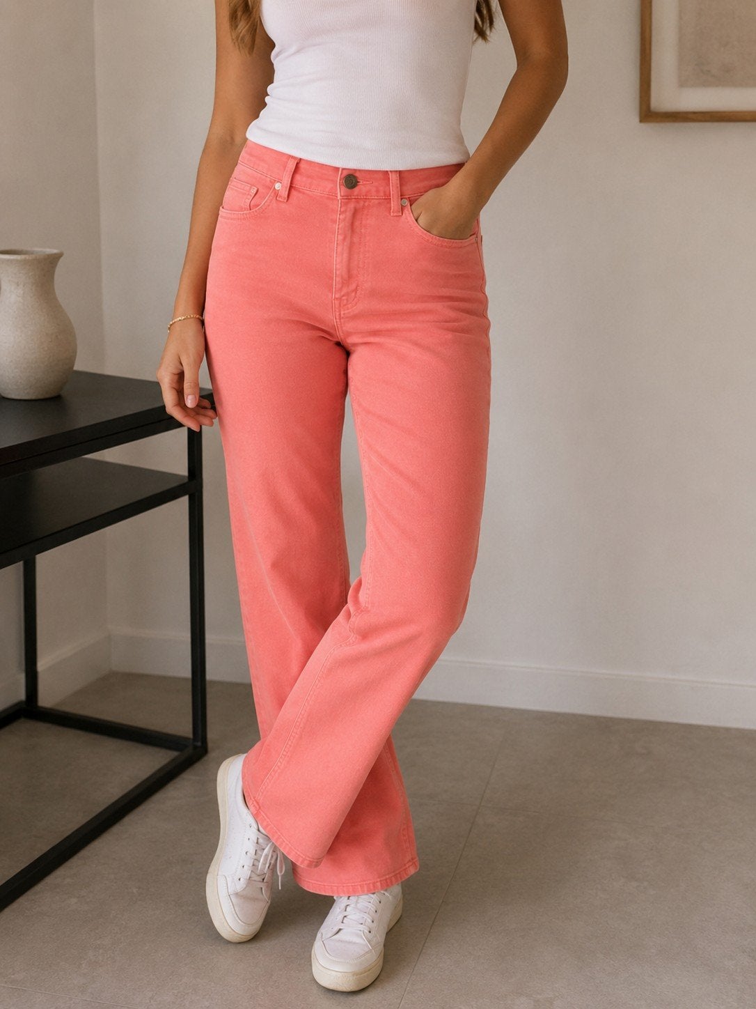 Zalmroze lange broek - maat 152/158 - merk Cimarron, Broek, Meisje, Cimarron, Ophalen of Verzenden