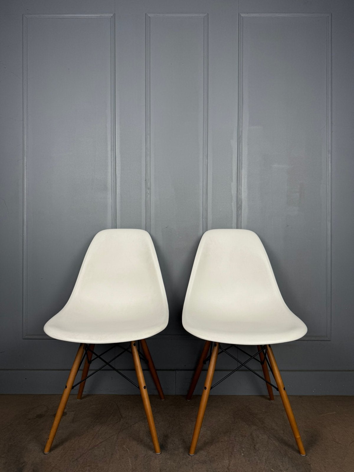 6 originele Vitra Eames DSW esdoorn design stoelen, Huis en Inrichting, Stoelen, Hout, Wit, Ophalen of Verzenden, Zo goed als nieuw