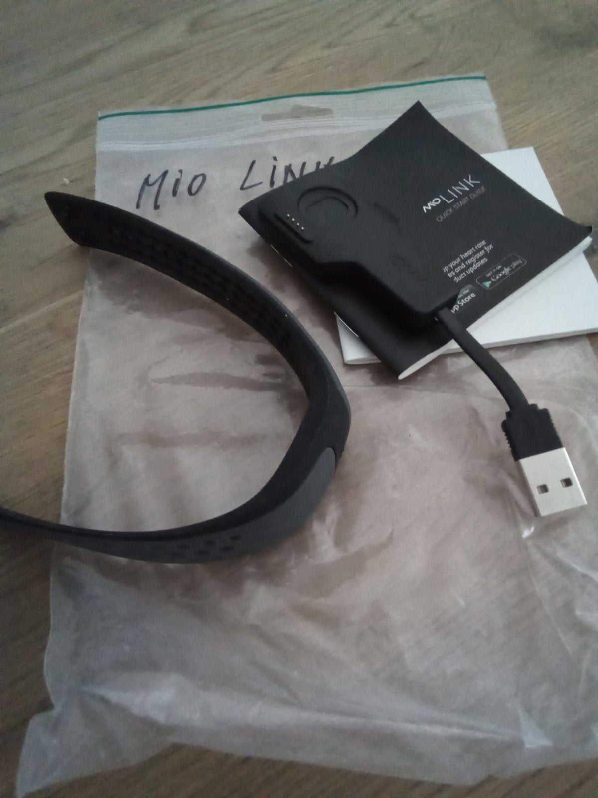 Mio Link Hartslagmeter Armband + USB Oplaaddoc & Handleiding, Ophalen of Verzenden