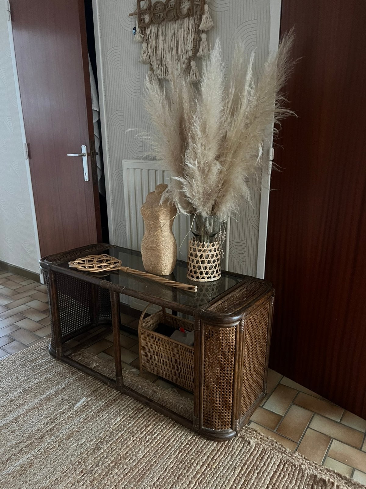 Rotan tv meubel 70€, Enlèvement, Comme neuf