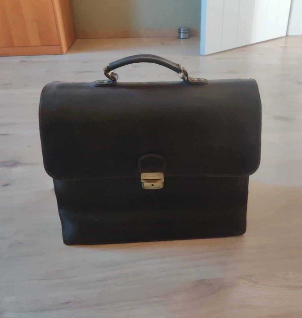 Arthur and Aston lederen tas, Ophalen, Bruin, Aktetas of Boekentas, Zo goed als nieuw