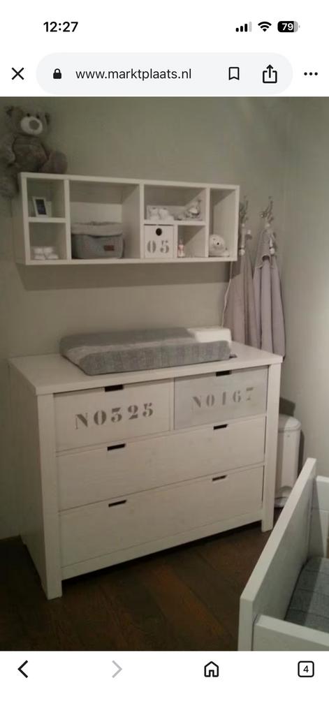 Commode met verschoningstafel bobita, Kinderen en Baby's, Ophalen, Zo goed als nieuw, Jongetje of Meisje