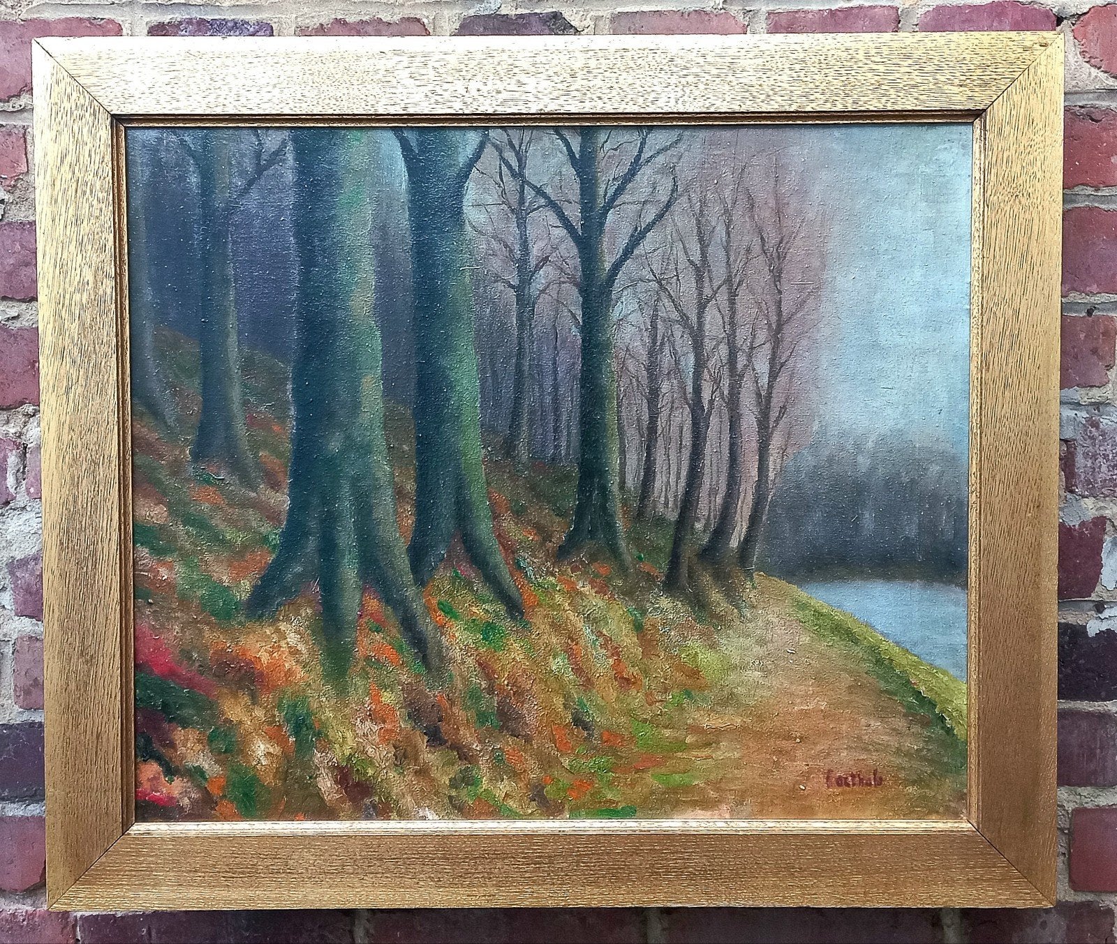Leon CORTHALS. Landschap. Olieverf op doek. 50×60cm, Antiek en Kunst, Kunst | Schilderijen | Klassiek, Landschap, Doek
