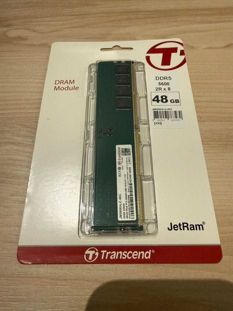 Transcend RAM 48GB DDR5 5600MHz CL46, Nieuw, Ophalen of Verzenden, Desktop, DDR5