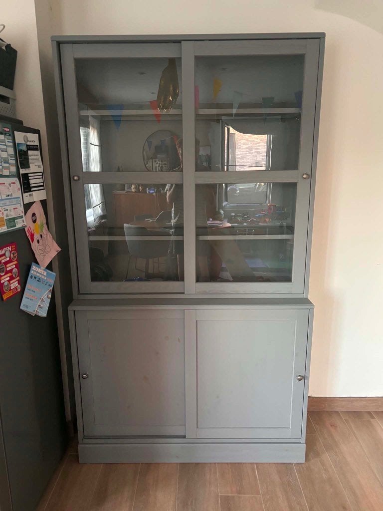 Vitrinekast HAVSTA Ikea, Huis en Inrichting, Ophalen, Gebruikt, 100 tot 150 cm, 200 cm of meer