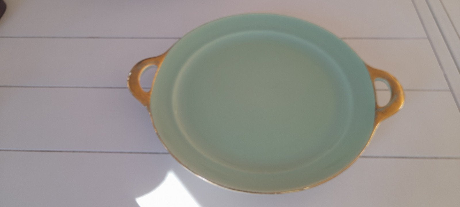 groene taartschotel van boch, Antiek en Kunst, Ophalen of Verzenden