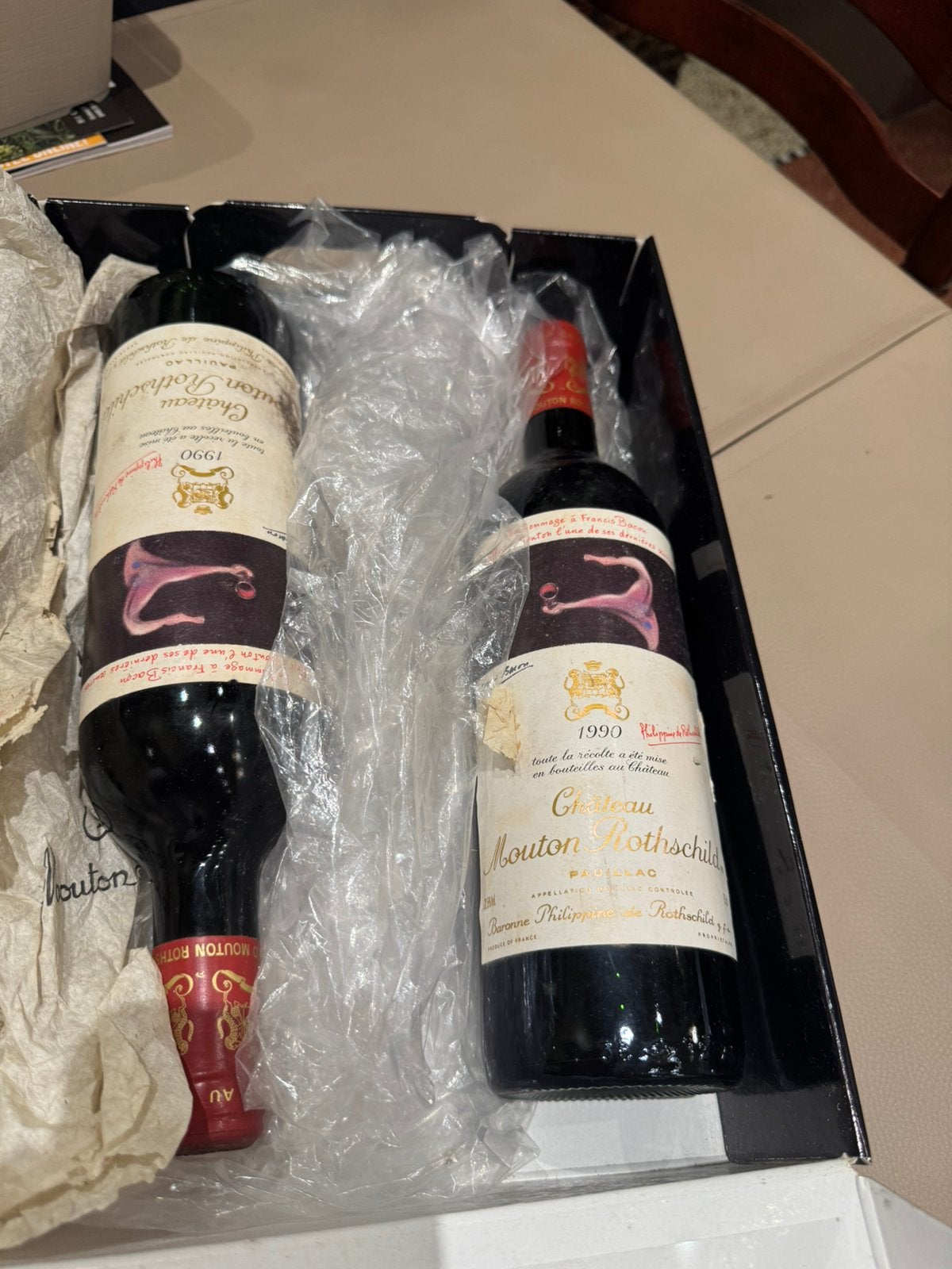 château mouton rothschild 1990, Enlèvement, Comme neuf