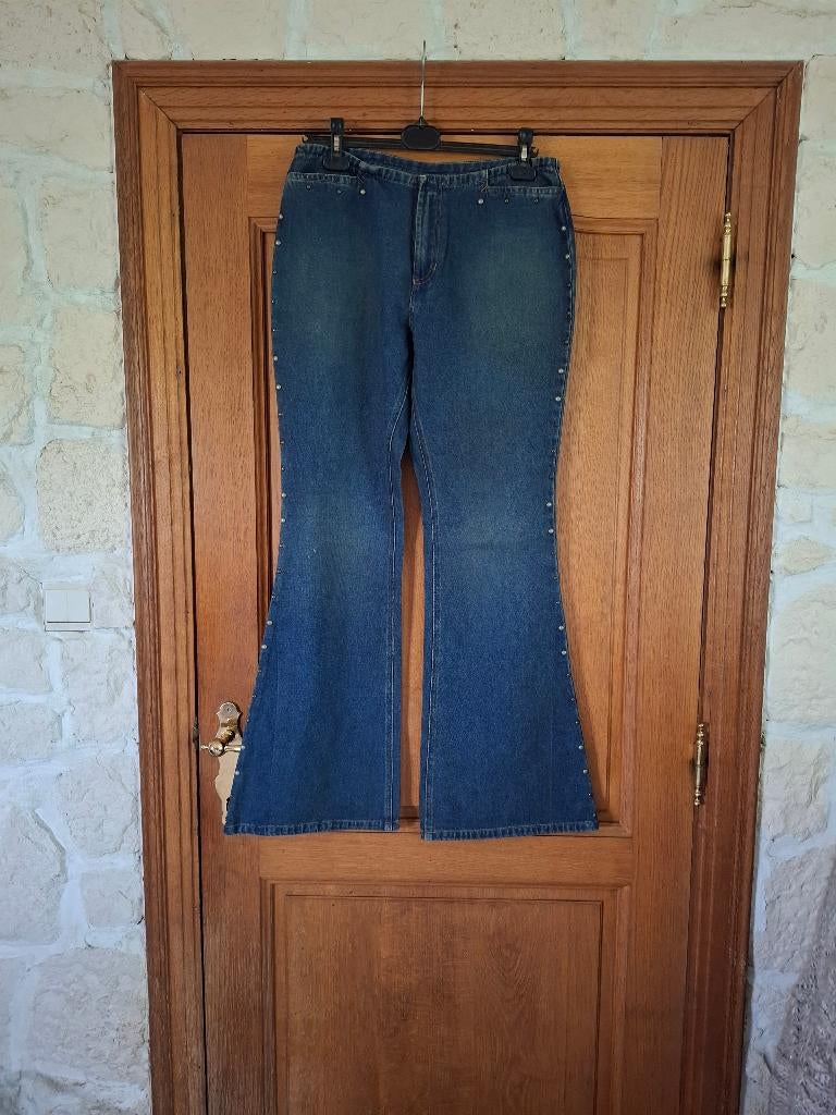 jeans bleu patte d'éléphant wax neuf, Kleding | Dames, Ophalen, Nieuw, Blauw