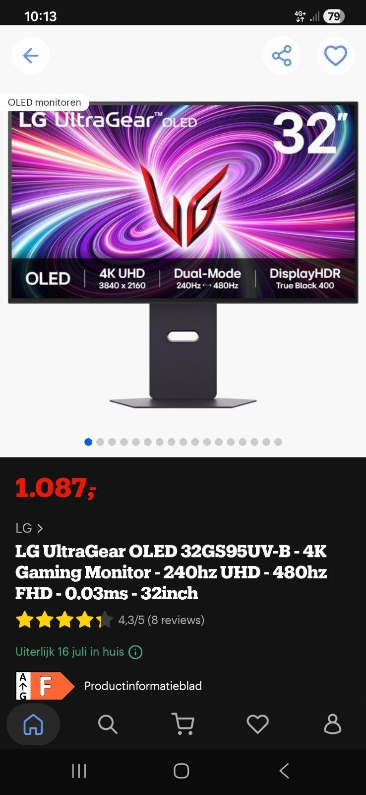 Lg oled, Computers en Software, Monitoren, Ophalen
