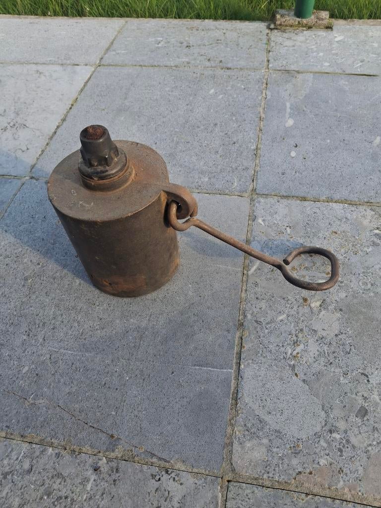 Antieke brandstof buiten kaars/lantaarn, Antiek en Kunst, Ophalen of Verzenden