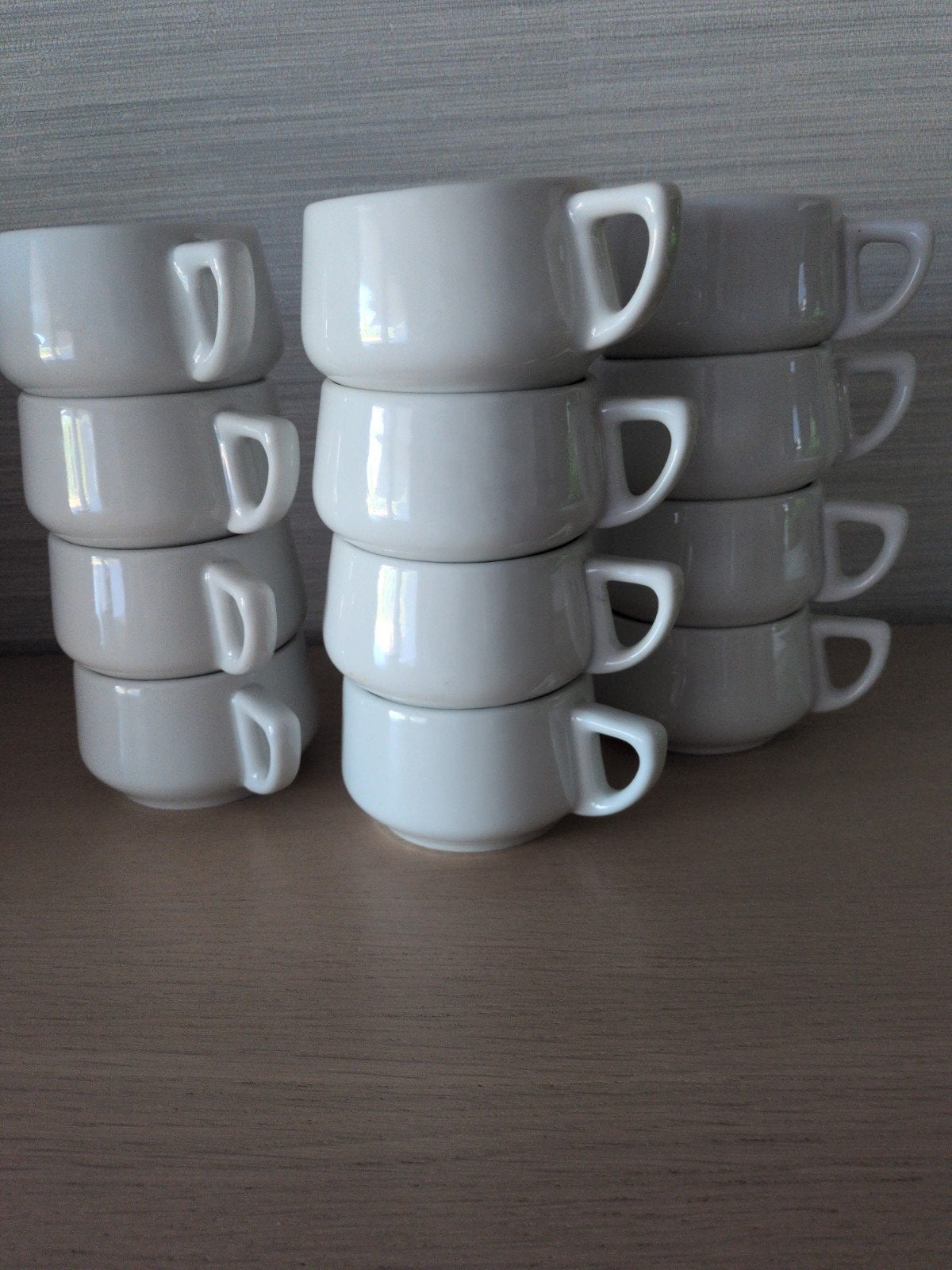 witte vintage hotel koffietassen, Ophalen, Gebruikt, Vintage, Kop(pen) en/of Schotel(s)