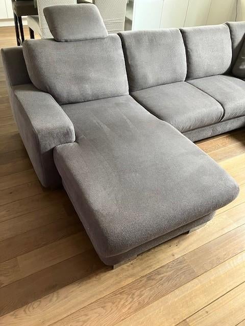 Hoeksalon in stof, Huis en Inrichting, Ophalen, Zo goed als nieuw, Stof