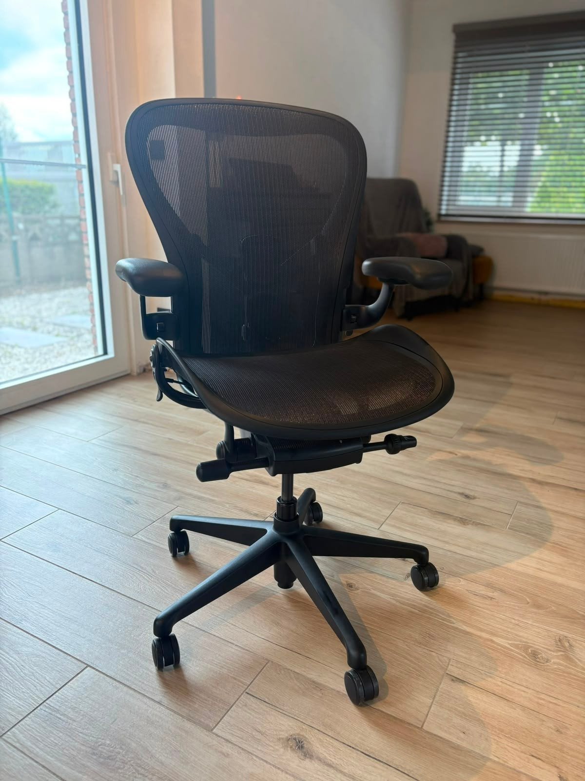 Bureaustoel Herman Miller Aeron, Ophalen, Ergonomisch, Zwart, Bureaustoel