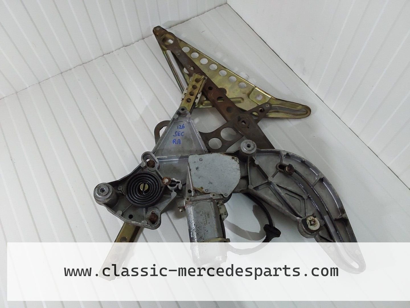 Raammechanisme met motor Mercedes W126 SEC rechtsachter, Gebruikt, -, Ophalen of Verzenden, -