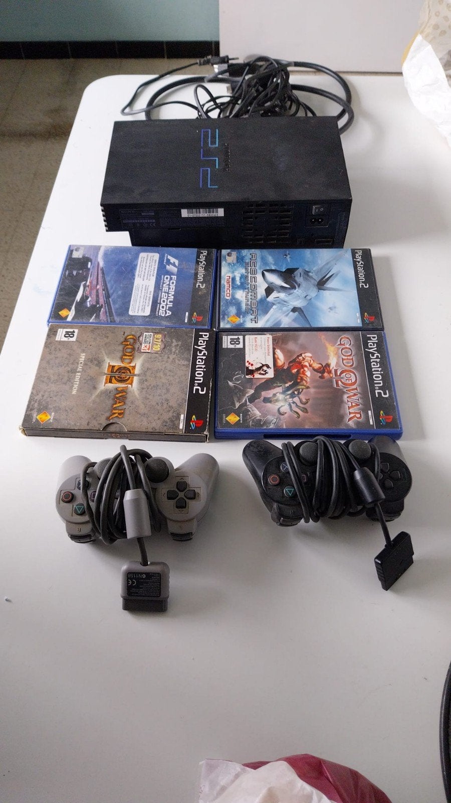 Playstation 2 pakket, Consoles de jeu & Jeux vidéo, Enlèvement ou Envoi, Noir, Avec 2 manettes, Avec jeux