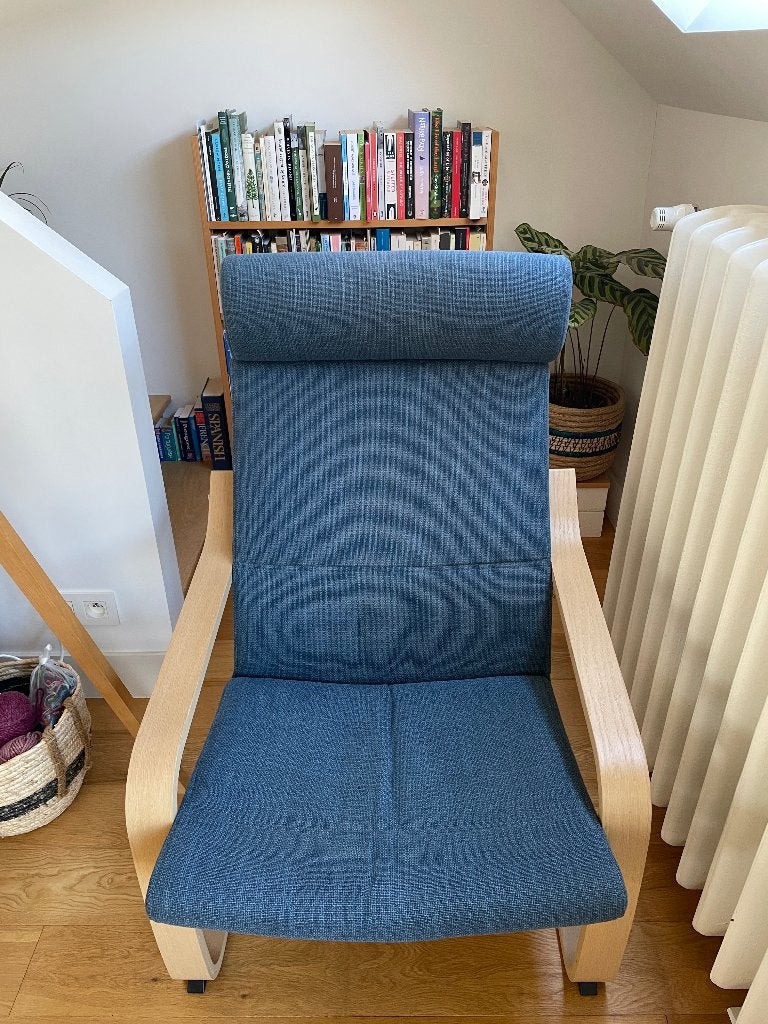 Fauteuil IKEA POANG, Huis en Inrichting, Fauteuils, Ophalen, Gebruikt, 75 tot 100 cm, Stof