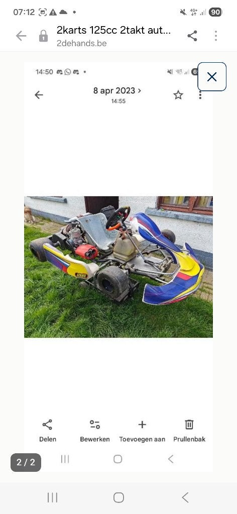 Kart 2 x 125 cc 2 temps, Sports & Fitness, Karting, Enlèvement, Utilisé, Kart