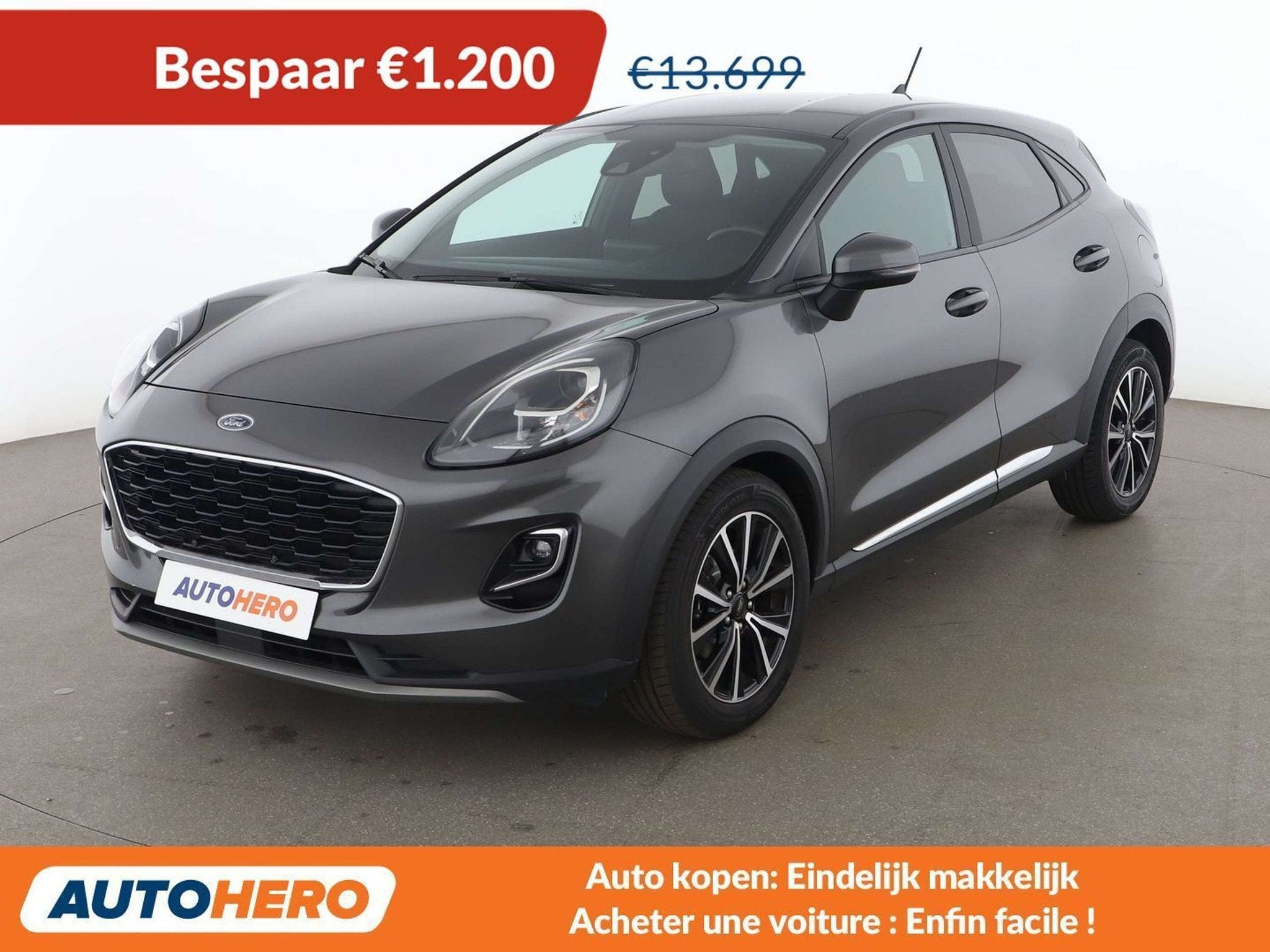 Ford Puma 1.0 EcoBoost Mild-Hybrid Titanium Design, Autos, Argent ou Gris, Achat, Euro 6, Noir