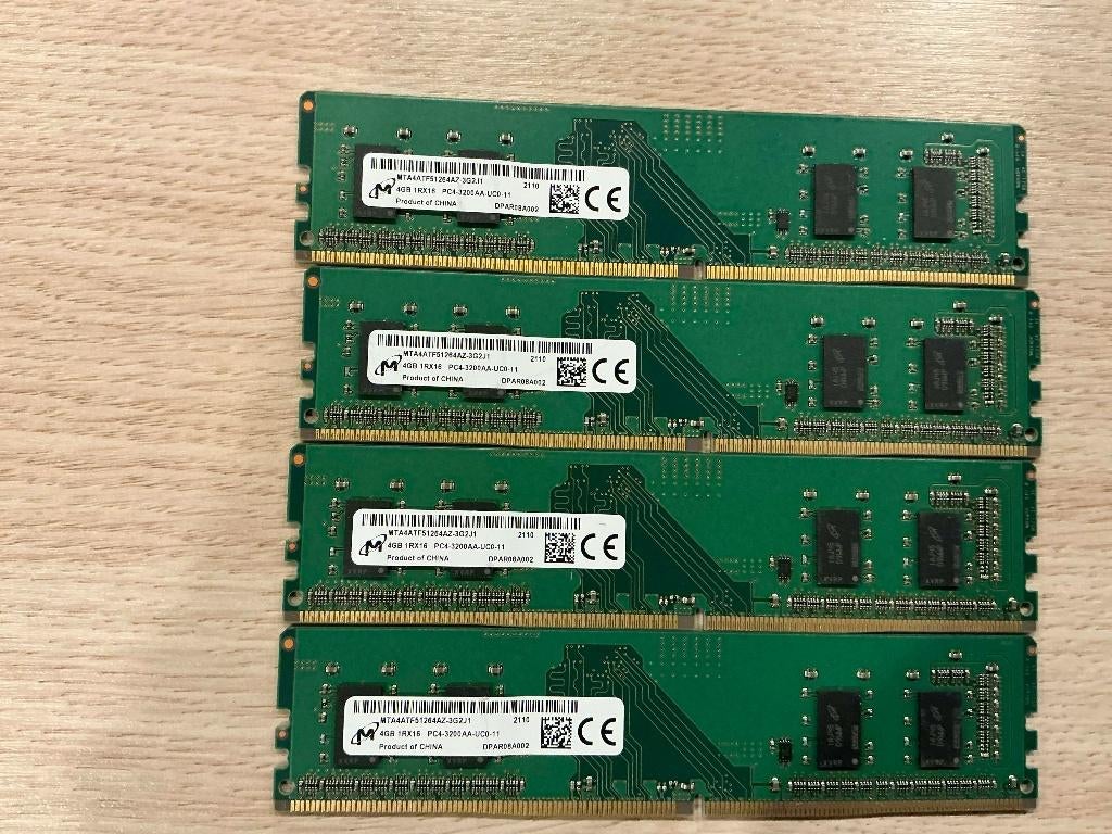 Hynix DDR4 16GB (4x4GB) 3200 MHz te koop, Computers en Software, RAM geheugen, Ophalen of Verzenden, Refurbished, DDR4