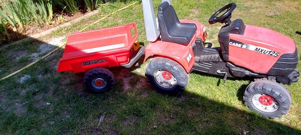 Grote tractor en kar, Ophalen of Verzenden