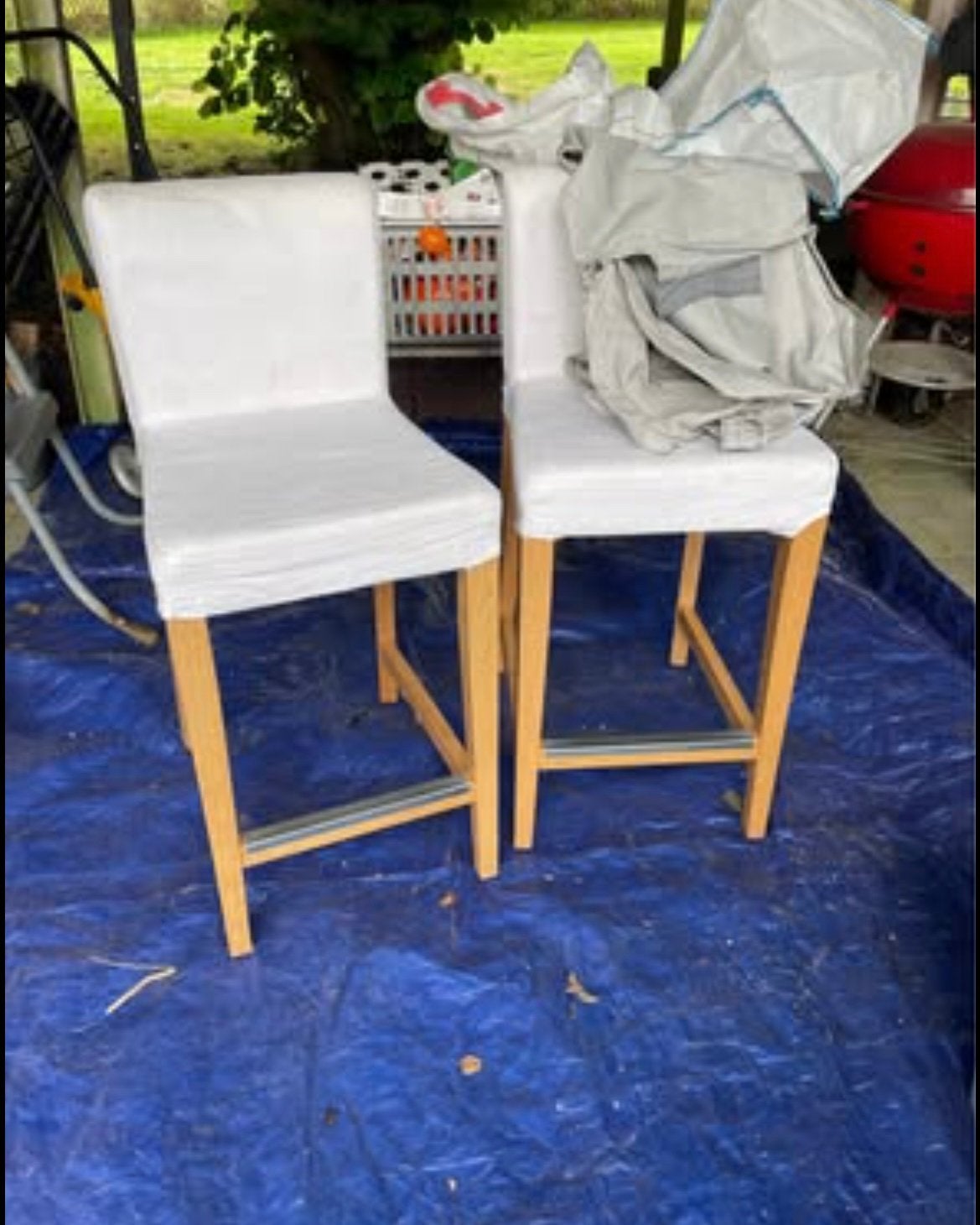 Chaises hautes , chaises de bar cuisine., Gris, Deux, Enlèvement, Utilisé