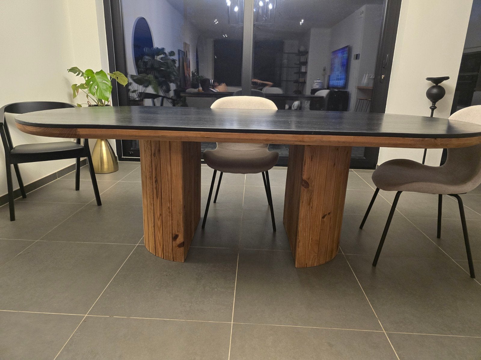 Table Weba en manguier., Maison & Meubles, Enlèvement
