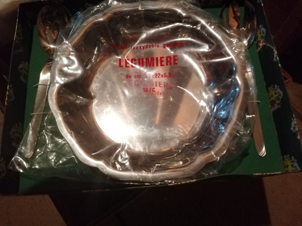 Inox slakom met bestek, Bestekset, Overige typen, Nieuw, Ophalen of Verzenden