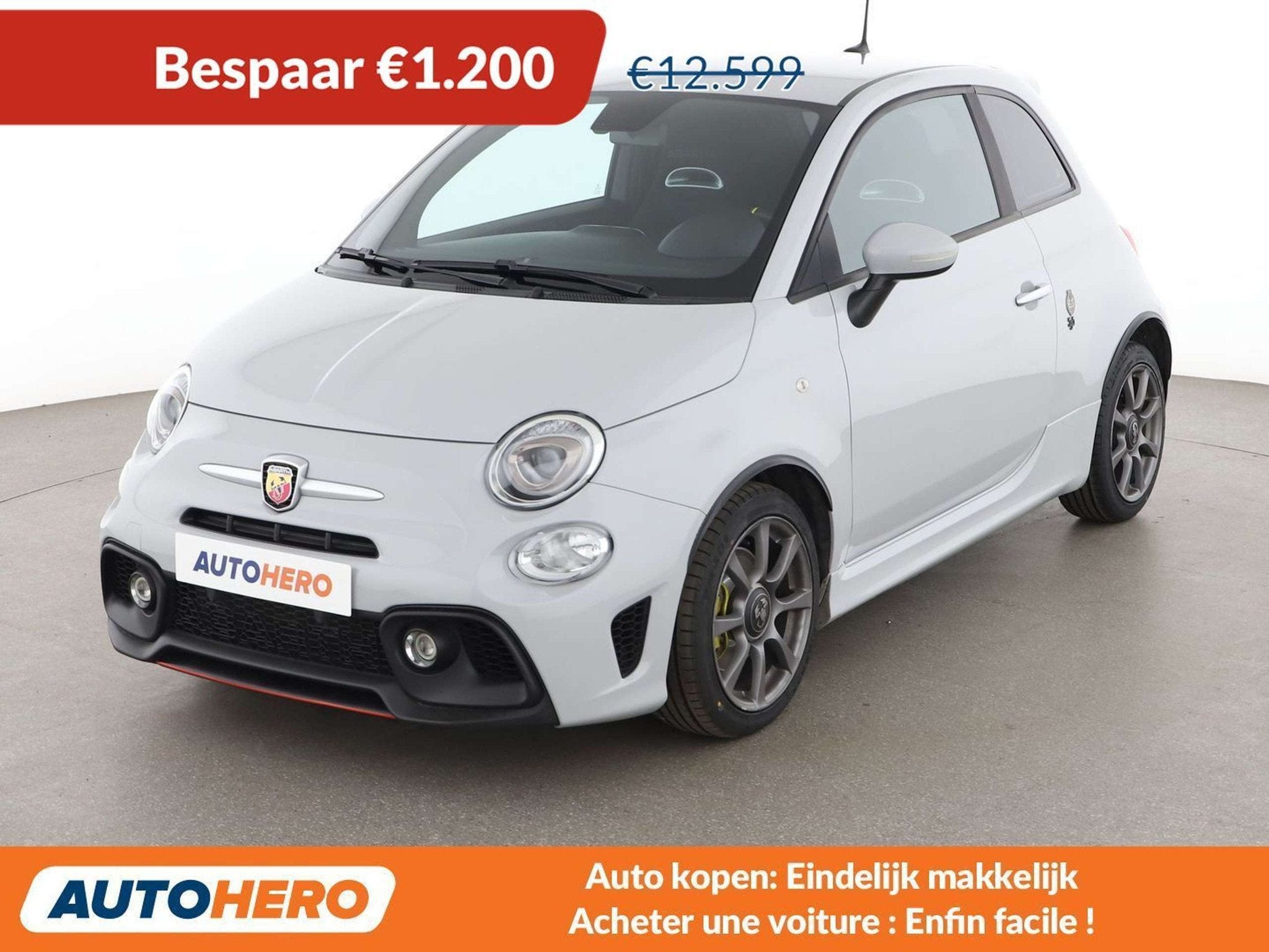 Abarth 595 1.4 Turbo (année de construction 2019), Autos, Argent ou Gris, Achat, Euro 6, Noir